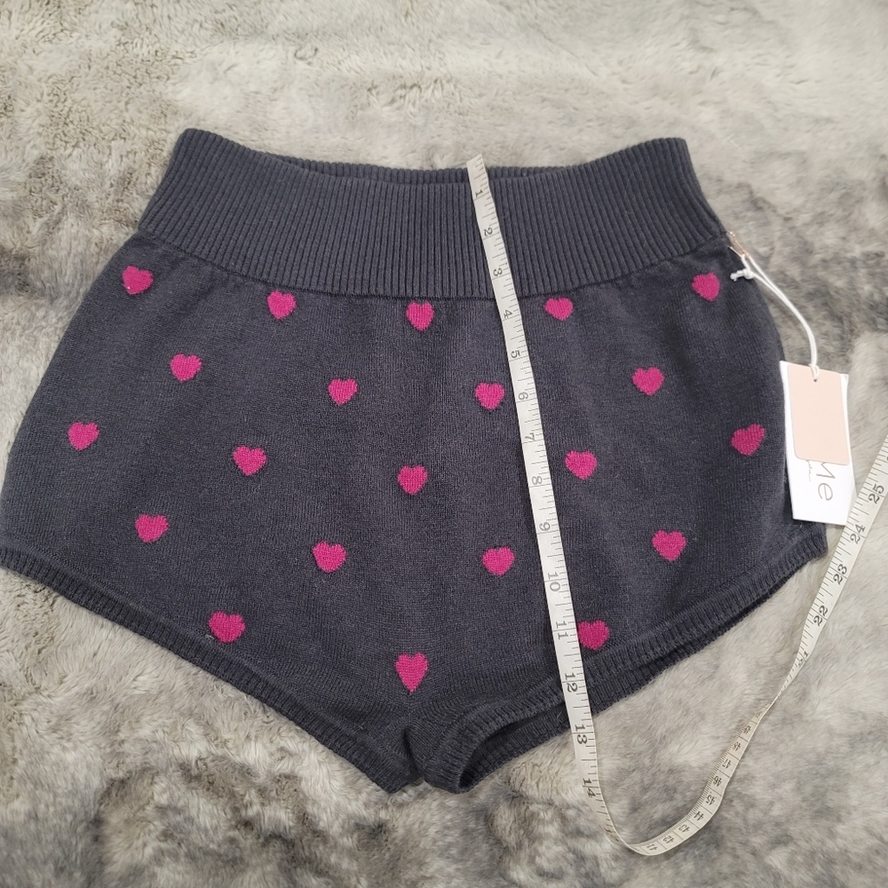 New Spiritual Gangster HOME Sleep Sweater Knit Shortie Hearts Size Medium - Picture 12 of 16